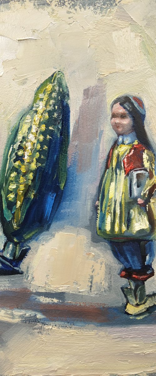 Uzbek Girl and The Ear of corn by Irina Sergeyeva