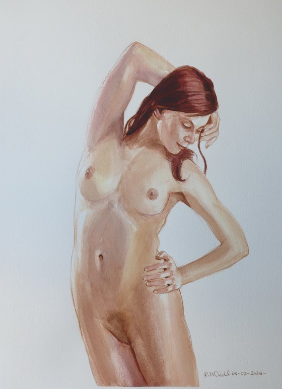 Standing female nude