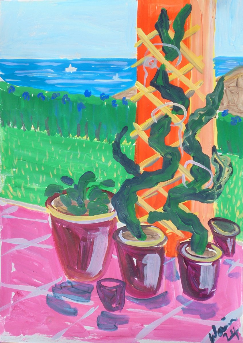 Patio with Dragon Fruit by Kirsty Wain