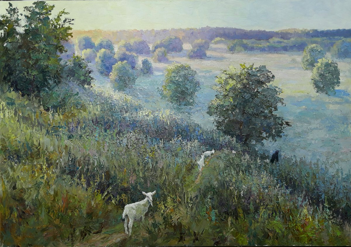 Oil painting Fog in the valley by Boris Serdyuk