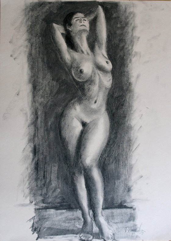 Female Figure #73 Charcoal