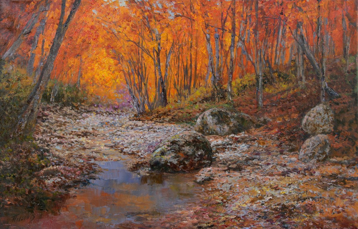 Autumn river by Eduard Panov