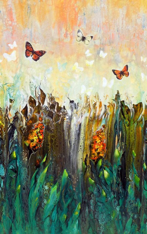 Landscape with butterflies by Areti Ampi