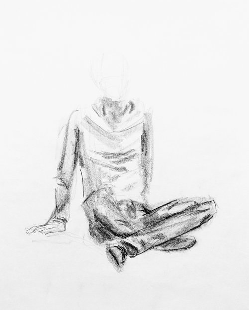 Abstract portrait #1. Original pencil drawing by Yury Klyan