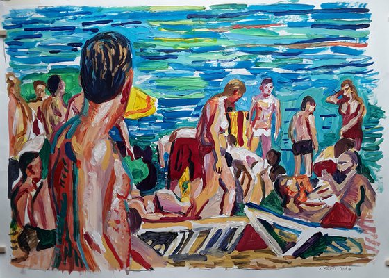 Beach crowd 2