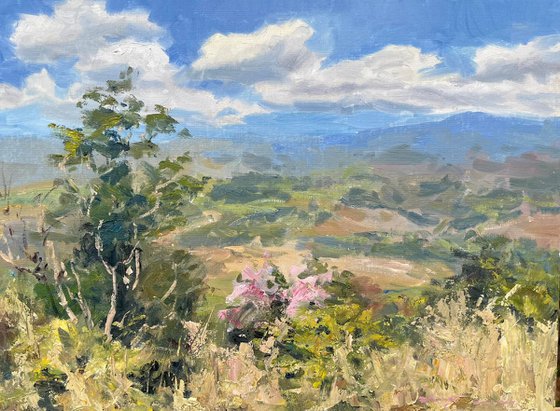 “At the Mountainside on a Day the Sky Opens”