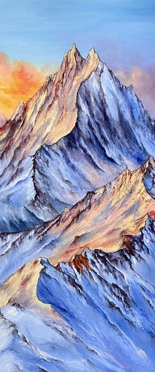 Mountains at Dawn by Anastasiia Novitskaya