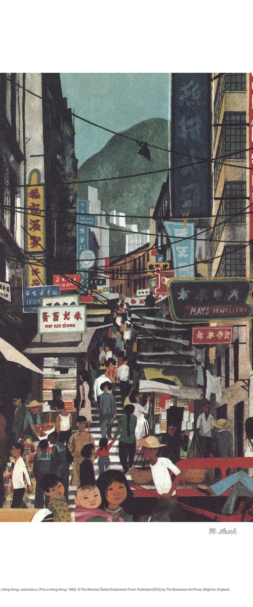 Pottinger Street, Hong Kong by Miroslav Sasek