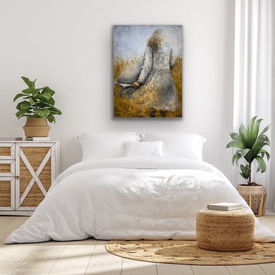 Running through the golden fields