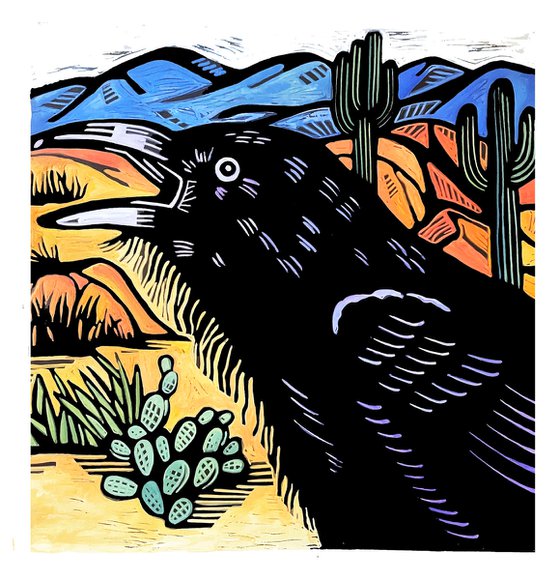 Raven in Sonoran Desert