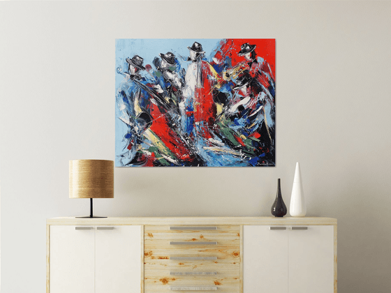 Jazz Band on Canvas