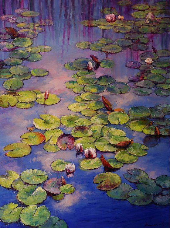 "Lilies on the Pond"