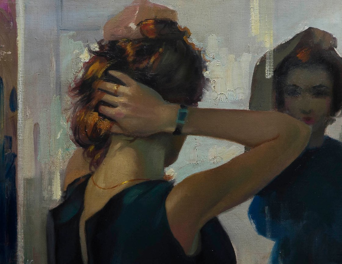 THE MIRROR Oil painting: Sergei Yatsenko | Artfinder