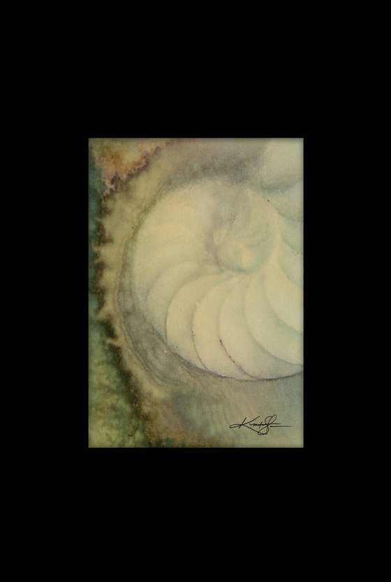 Nautilus Shell 2020-11 -  Mixed Media Sea Shell Painting by Kathy Morton Stanion
