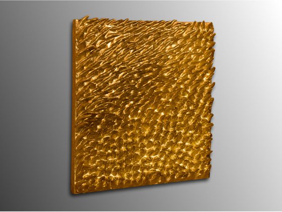 Gold Texture #1 | Gold Textured Wall Sculpture