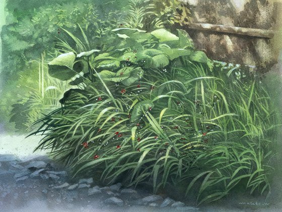 Wild Grass and Light - Watercolor Painting