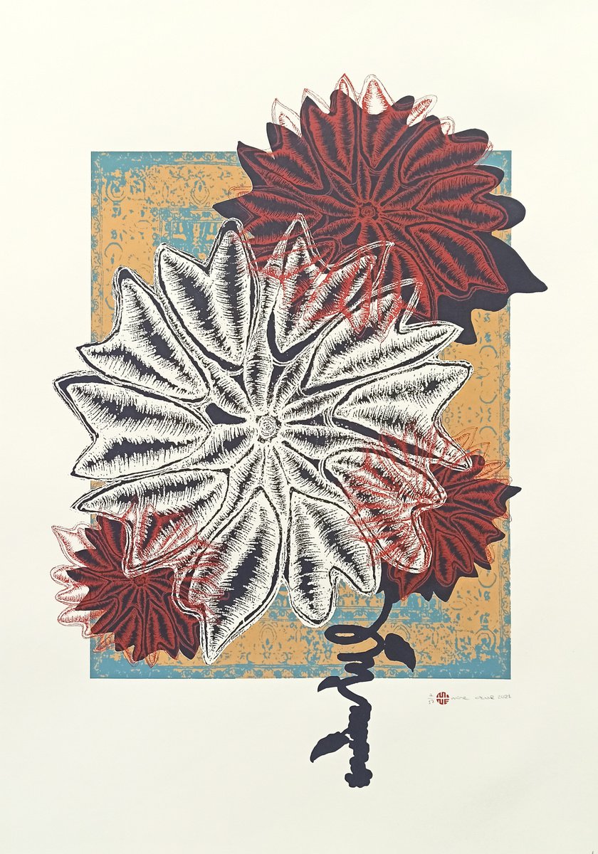 Illustrative Screenprint , Window To The Ancient Garden By Mine Okur, 28 X 39, Artwork For Sale On Artfinder