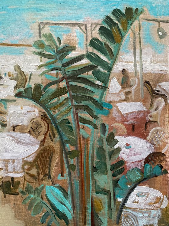 French Riviera. Seaside Restaurant