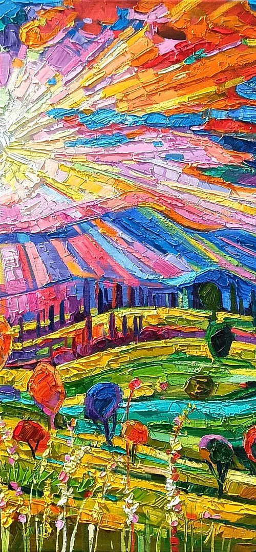 Dazzling Sun in Tuscany by Vanya Georgieva
