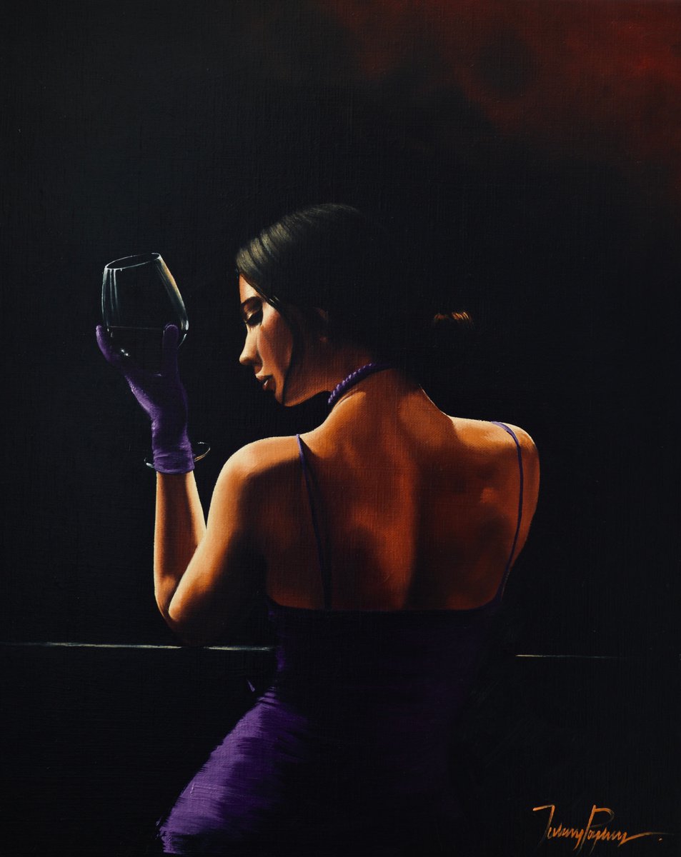 Impressionistic Portrait Oil Painting By Johnny Popkess, 16 X 20, Coy & Aloof, Original Artwork