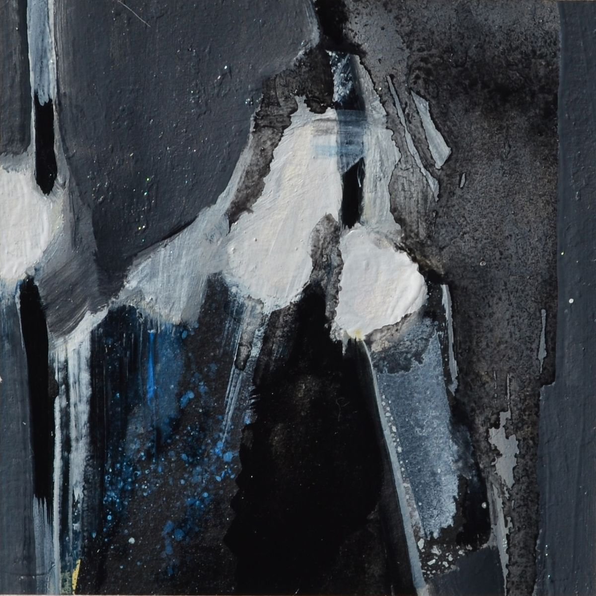 Expressive Portrait Oil Painting By Melinda Matyas, 4 X 4", Strings I, Original Artwork