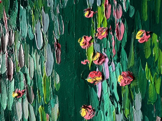 Green Water Lilies Pond