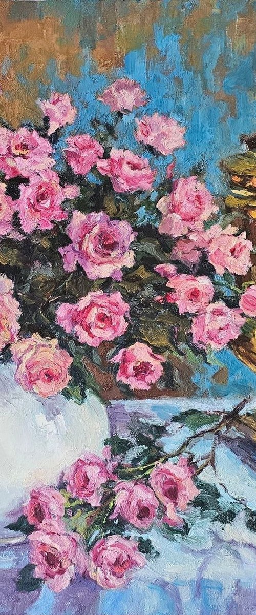 Roses by the Samovar by Olga Egorov