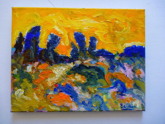 Provence au crépuscule /oil on canvas /2018