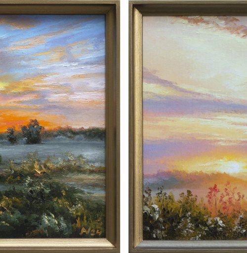 Diptych "MORNING" by Oleksii Vylusk