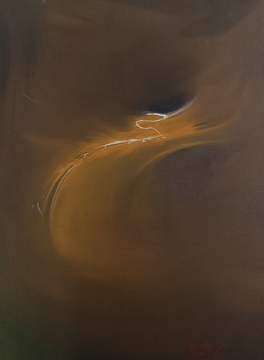 Abstract Oil Painting By Mykola Samoilenko, 9 X 12", Composition 5, Original Artwork