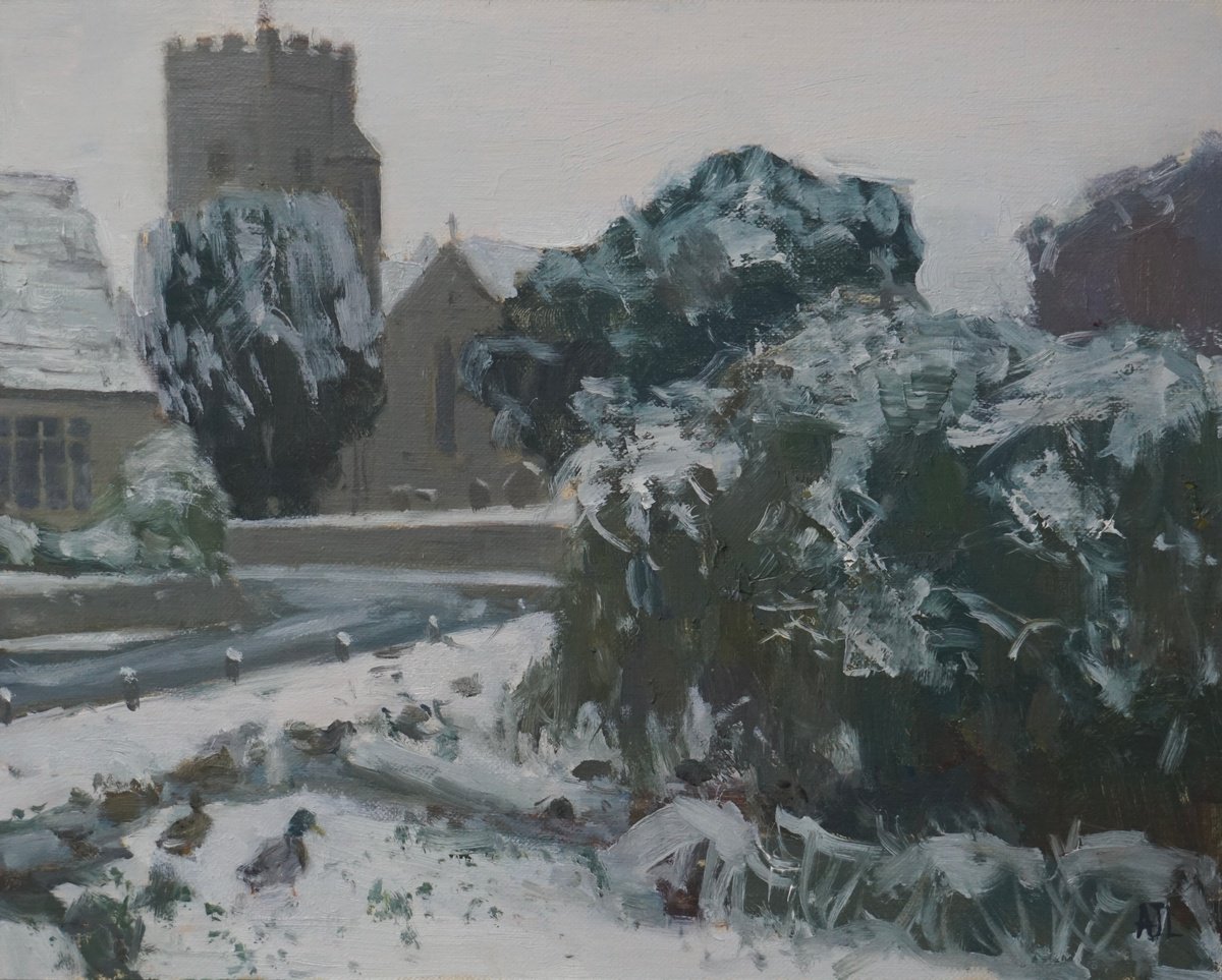 Ducks In The Snow By Alex James Long, 12 X 9, Artwork For Sale On Artfinder