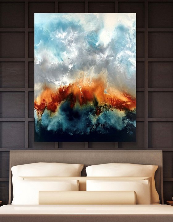 Heaven Sent - Large Abstract landscape - 100cm x 80cm