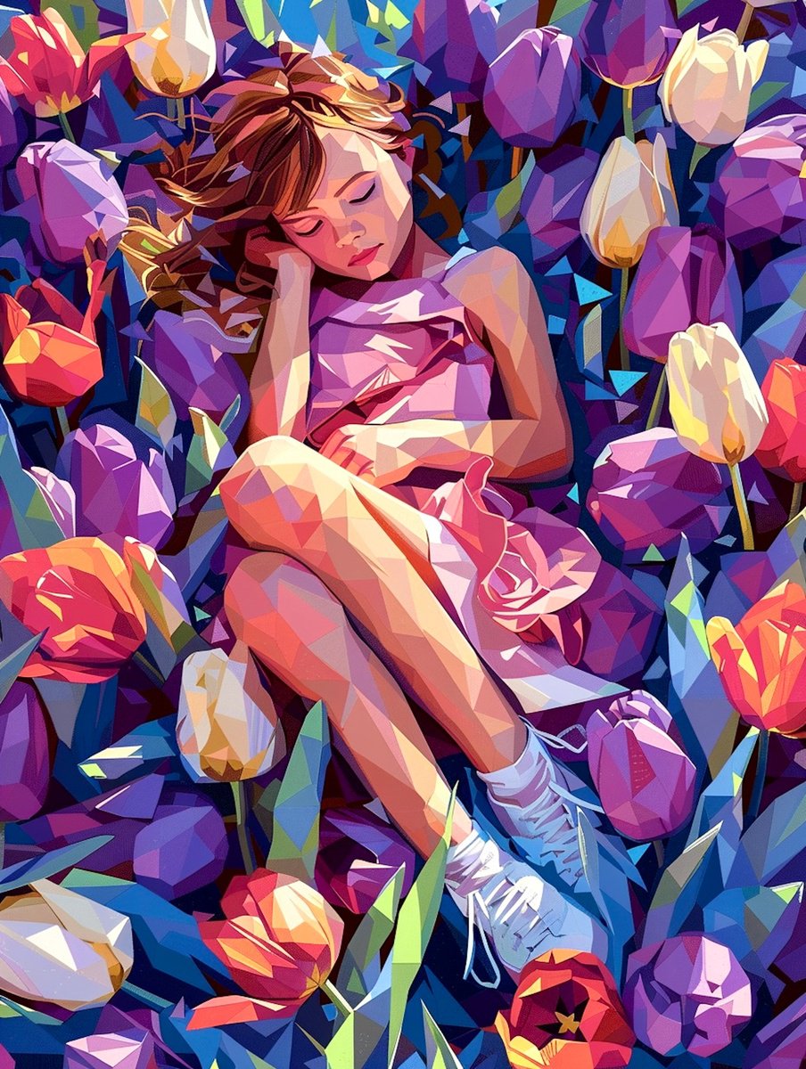 FANTASTIC DREAM IN TULIPS by Maria Tuzhilkina