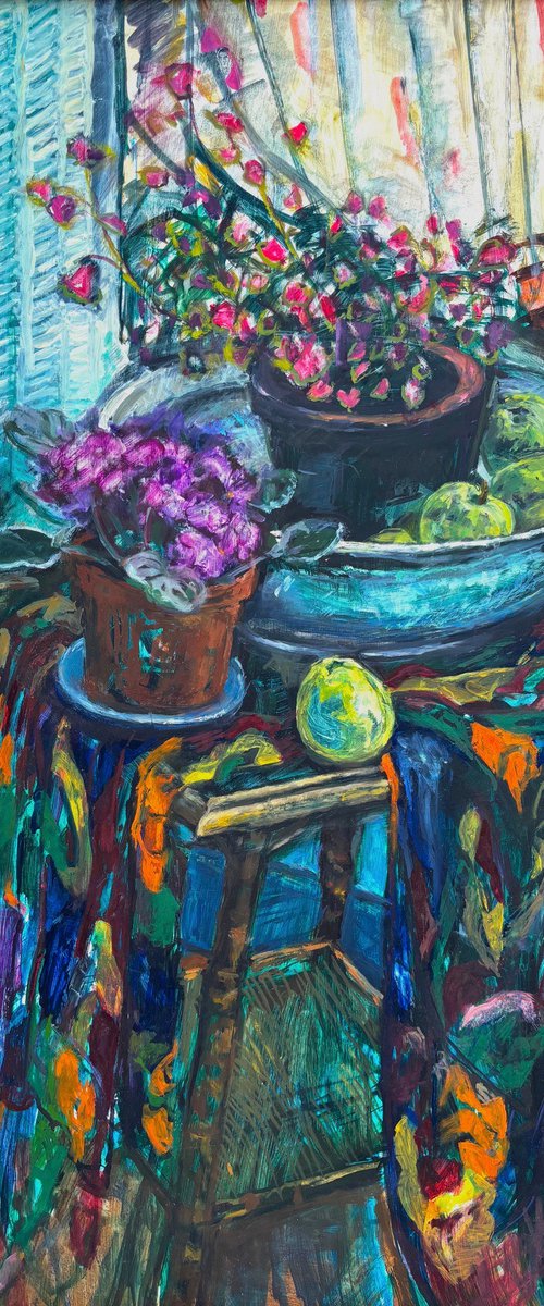 Apples and a Victorian bowl by Patricia Clements
