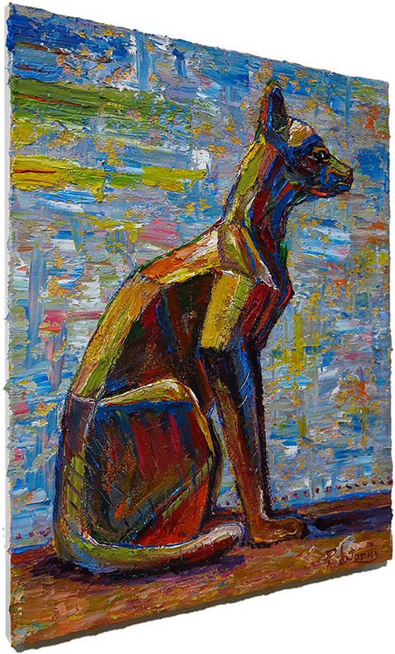 Original Oil Painting Cat