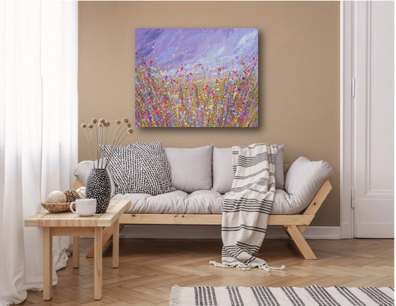 Lavender Haze Garden - Floral Painting