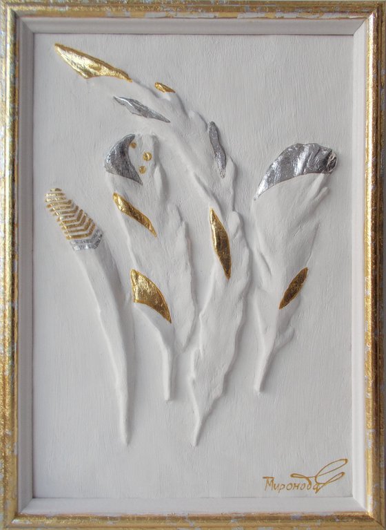 "Elegant feathers", set of 2