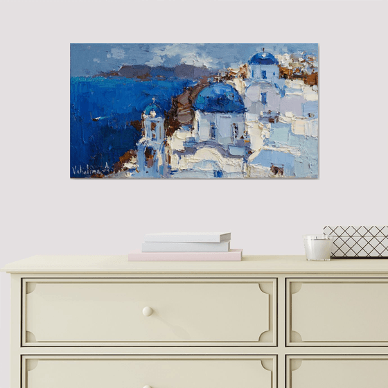 Santorini, Greece - Original landscape painting