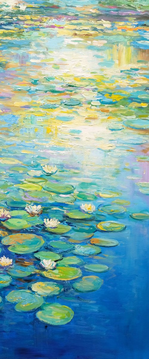 Serene Water Lily Pond by Behshad Arjomandi