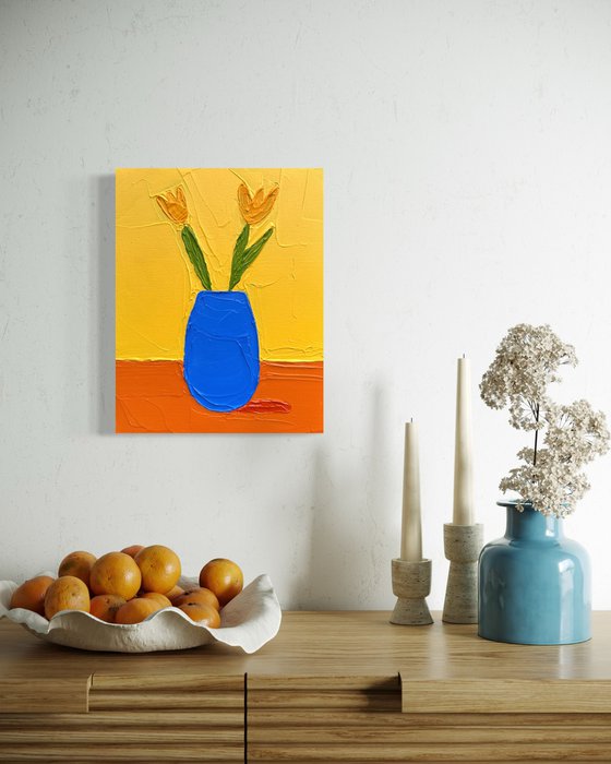 Still life with tulips