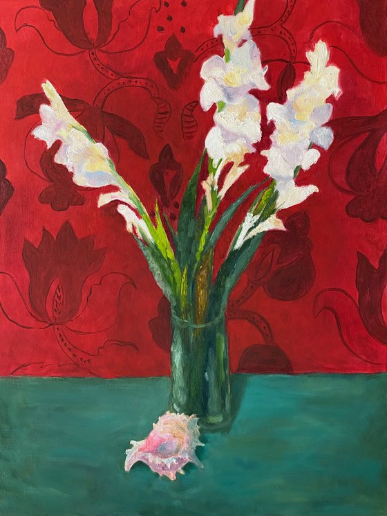 Still life with gladioli