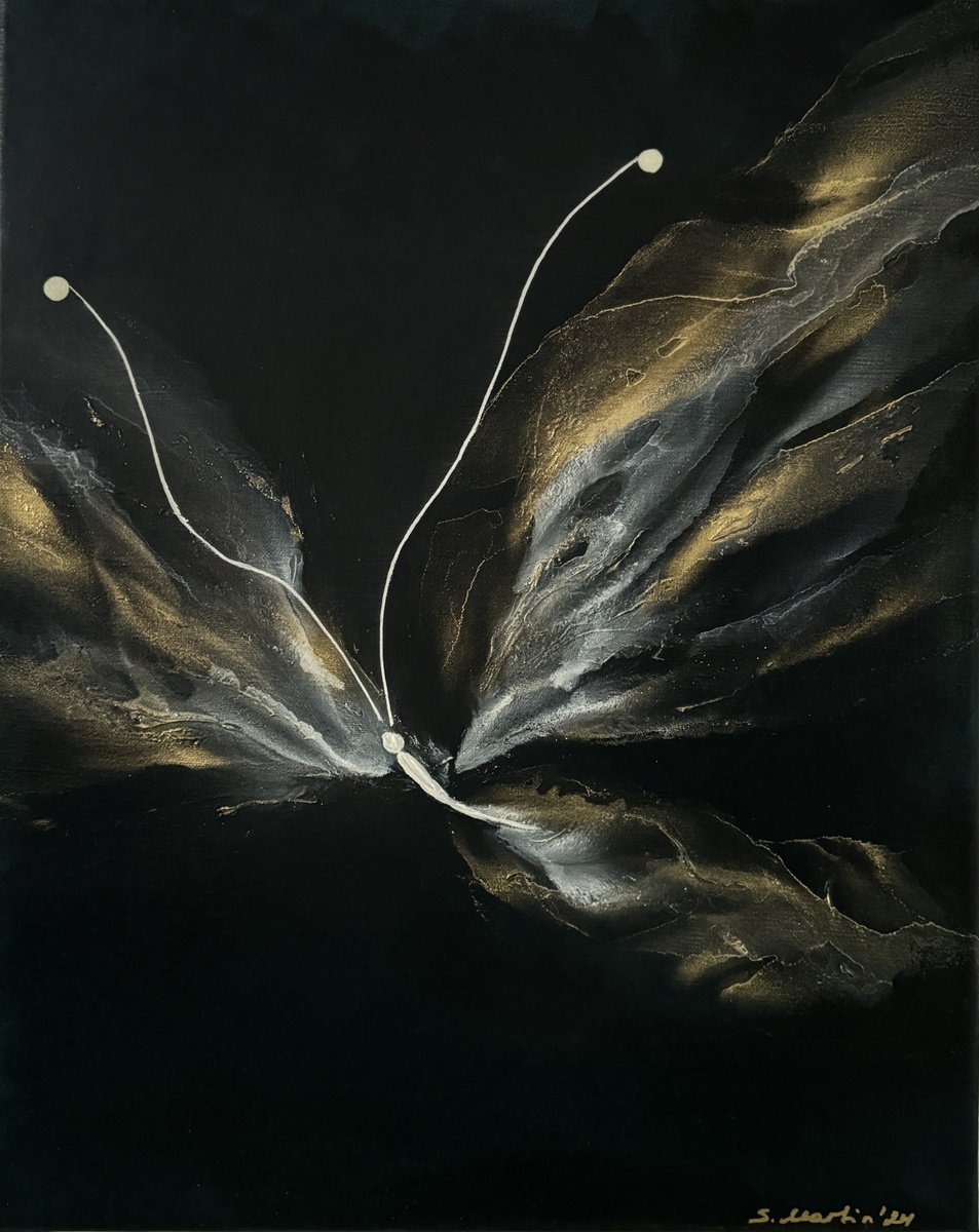 Abstract Animal Painting By Svetlana Martin, 16 X 20", Joy-I, Original Artwork