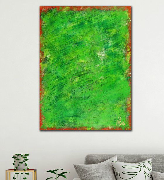 A Green Oasis | Abstract on paper