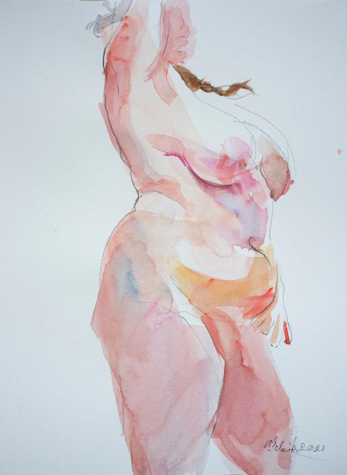 Nude fat lady №9 20211201 by Irina Bibik-Chkolian