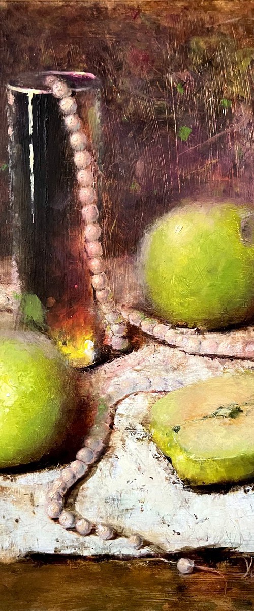 Retro Apple Still Life by Yulia Odukalets