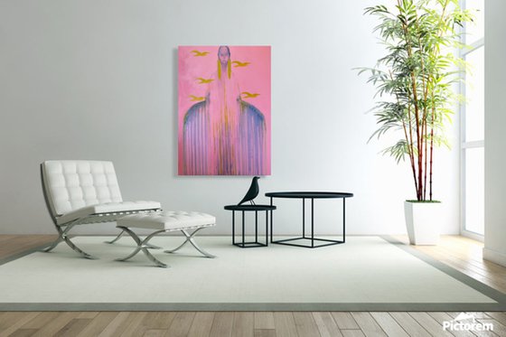 Jewelry and birds in pink