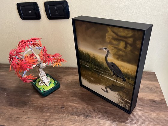 Great Blue Heron on Marsh