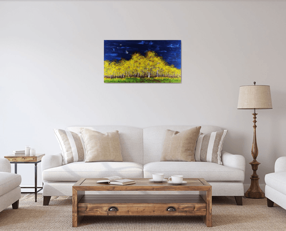 Autumn birch forest