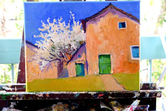 Mediterranean Village, Spring Landscape