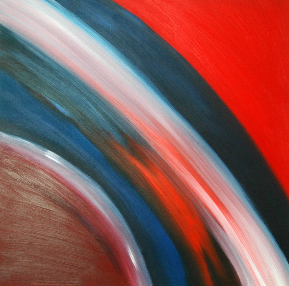 Abstract Landscape Acrylic Painting By Cb., 31 X 31, Colours Of Happiness, Original Artwork